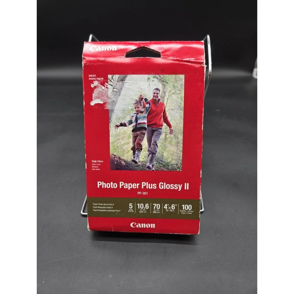 Canon Inkjet Photo Paper Plus Glossy II 4x6” 100 Sheets PP-301